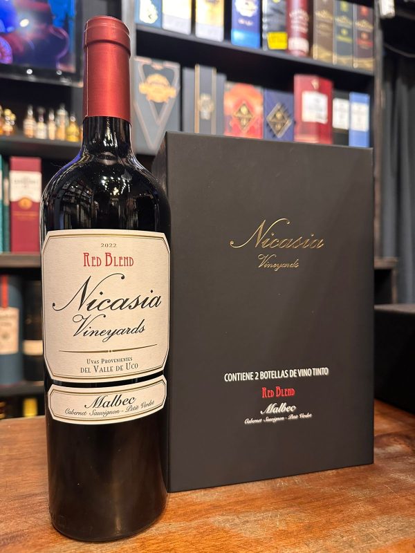 Nicasia Red Blend Malbec x2 en estuche - Imagen 3